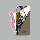 【野鳥生活】防水UVステッカー「ハートフルにいきましょ」送料180円 