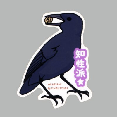 画像1: 【野鳥生活】防水UVステッカー「知性派★」送料180円 