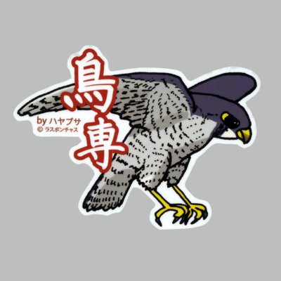 画像1: 【野鳥生活】防水UVステッカー「鳥専」送料180円 