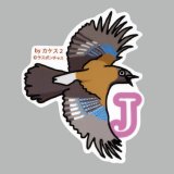 【野鳥生活】防水UVステッカー「J」送料180円 