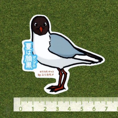 画像2: 【野鳥生活】防水UVステッカー「夏は顔黒（ガングロ）」送料180円 
