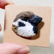 画像1: 【野鳥生活】ピンバッジ「スズメ1」（送料180円）  (1)