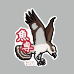 画像: 【野鳥生活】防水UVステッカー「魚専」送料180円 